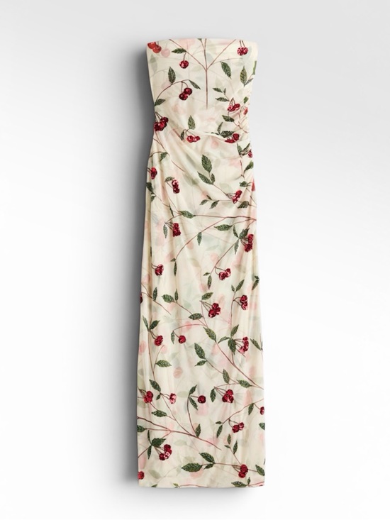 Stella McCartney Dresses & Skirts - STELLA MCCARTNEY H&M CHERRY-PRINT MESH TUBE DRESS SIZE MEDIUM NWT